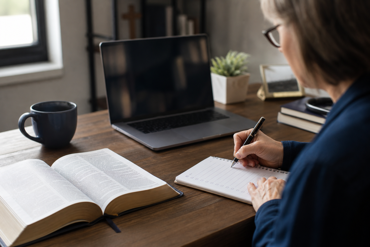 Christian ministry leader completing an application readiness checklist